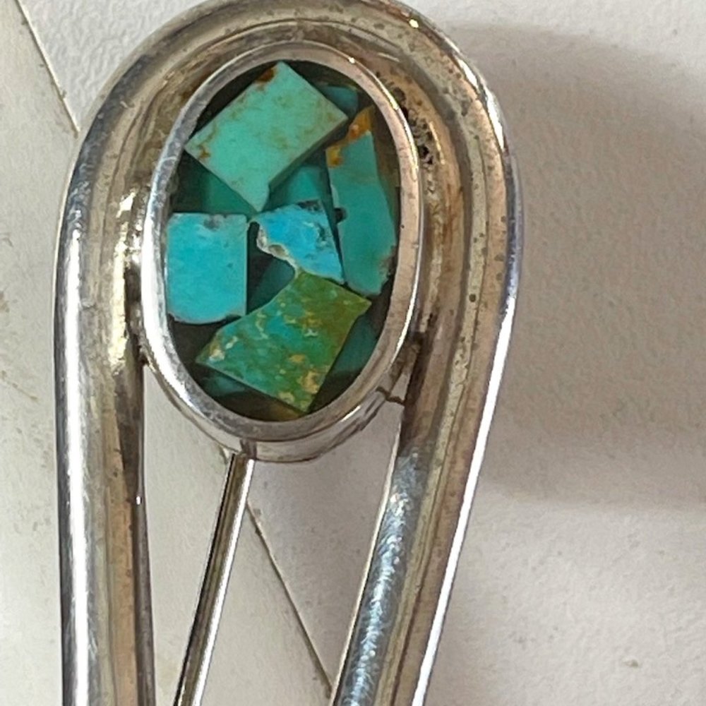 Sterling And Turq Pin 19$